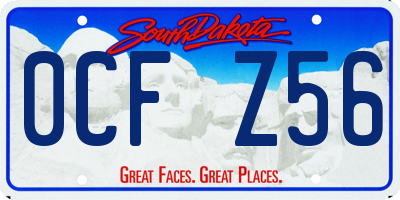 SD license plate 0CFZ56