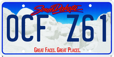 SD license plate 0CFZ61