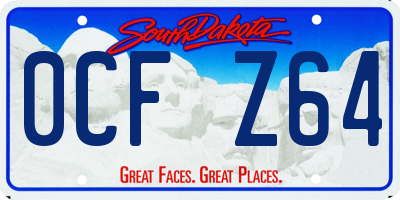 SD license plate 0CFZ64