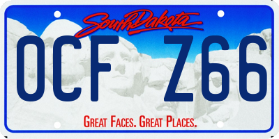 SD license plate 0CFZ66