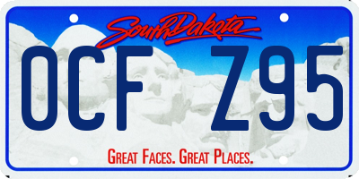 SD license plate 0CFZ95