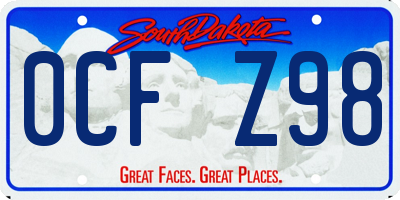SD license plate 0CFZ98