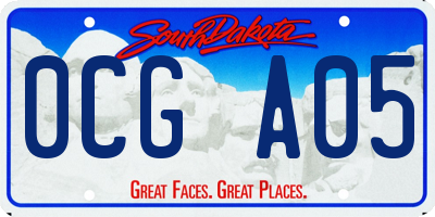 SD license plate 0CGA05