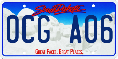 SD license plate 0CGA06