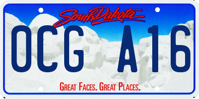 SD license plate 0CGA16