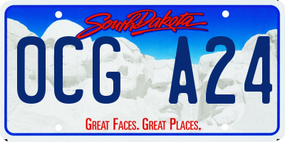 SD license plate 0CGA24