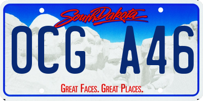 SD license plate 0CGA46