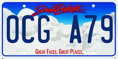 SD license plate 0CGA79