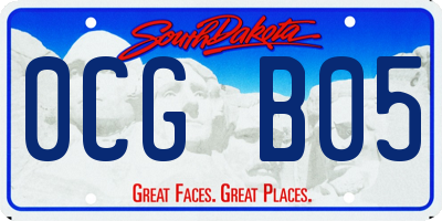 SD license plate 0CGB05