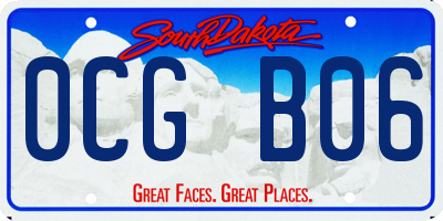 SD license plate 0CGB06