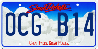 SD license plate 0CGB14