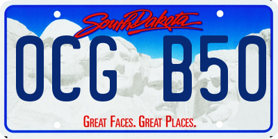 SD license plate 0CGB50
