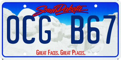 SD license plate 0CGB67