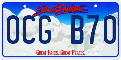 SD license plate 0CGB70