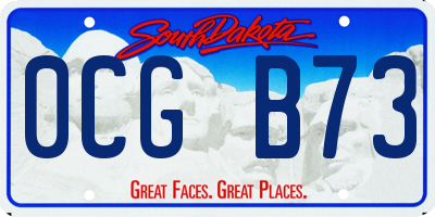 SD license plate 0CGB73