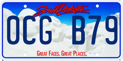 SD license plate 0CGB79