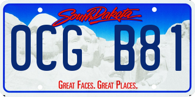 SD license plate 0CGB81