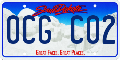 SD license plate 0CGC02