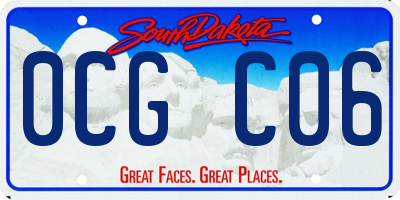 SD license plate 0CGC06