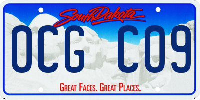 SD license plate 0CGC09