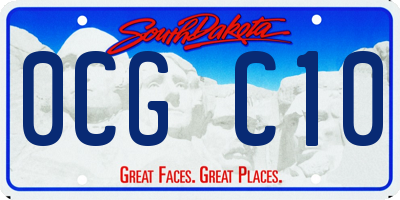 SD license plate 0CGC10