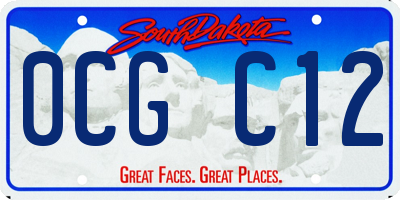 SD license plate 0CGC12