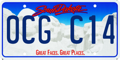 SD license plate 0CGC14