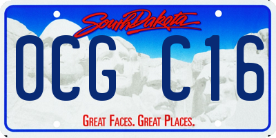 SD license plate 0CGC16