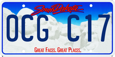 SD license plate 0CGC17