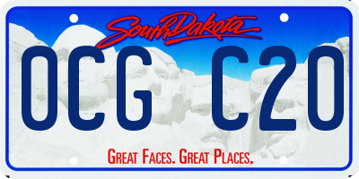 SD license plate 0CGC20