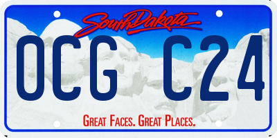 SD license plate 0CGC24