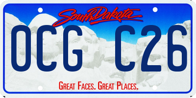 SD license plate 0CGC26