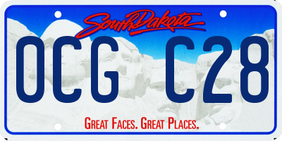 SD license plate 0CGC28