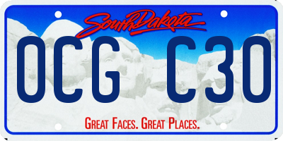 SD license plate 0CGC30