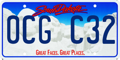 SD license plate 0CGC32