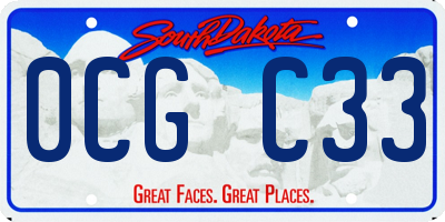 SD license plate 0CGC33