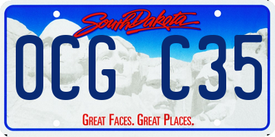 SD license plate 0CGC35
