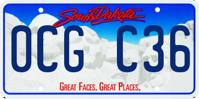 SD license plate 0CGC36