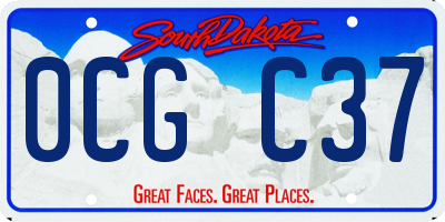 SD license plate 0CGC37