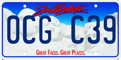 SD license plate 0CGC39