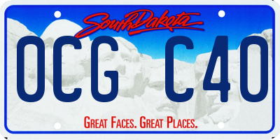 SD license plate 0CGC40