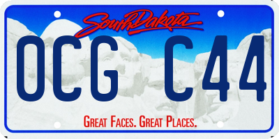 SD license plate 0CGC44
