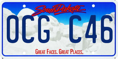 SD license plate 0CGC46