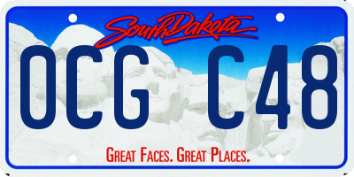 SD license plate 0CGC48