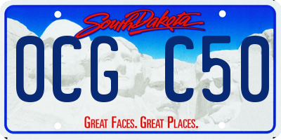 SD license plate 0CGC50