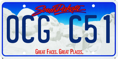 SD license plate 0CGC51