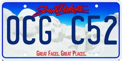 SD license plate 0CGC52