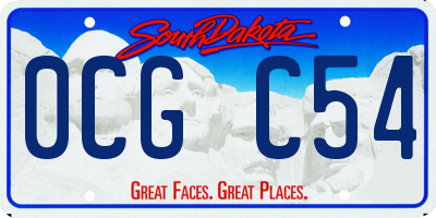 SD license plate 0CGC54