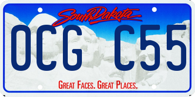 SD license plate 0CGC55