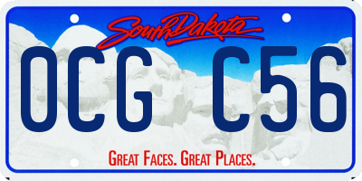 SD license plate 0CGC56